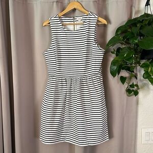 J. Crew sleeveless striped dress with pockets